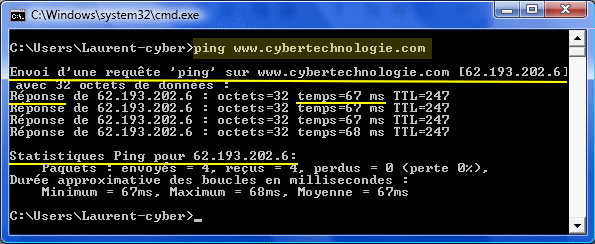 Ping www.cybertechnologie.com